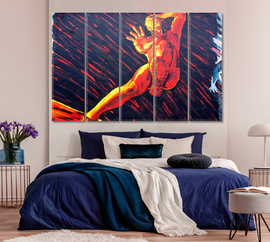 BERLIN WALL Spray Graffiti Street Art Abstract Canvas Print Street Art Canvas Print Artesty 5 panels 36" x 24"