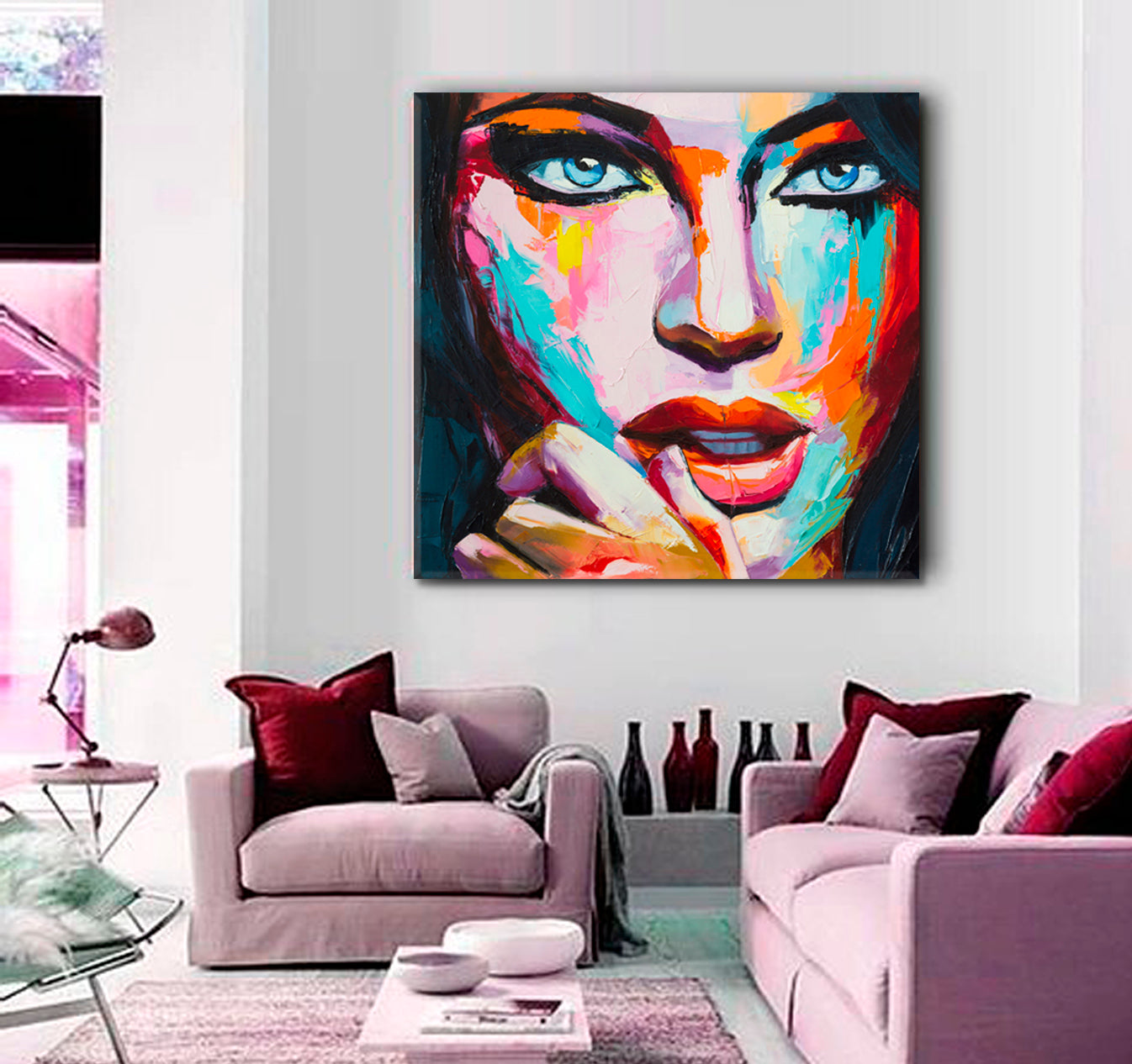 MIX OF FEELINGS Beautiful Woman Inspired by History Myths Legends Human Emotions - Square Panel People Portrait Wall Hangings Artesty