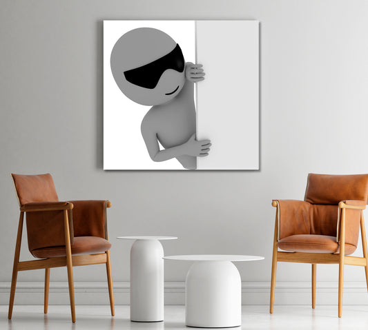 FUNNY POSTER Cool Businessman Character With Glasses Business Concept Wall Art Artesty