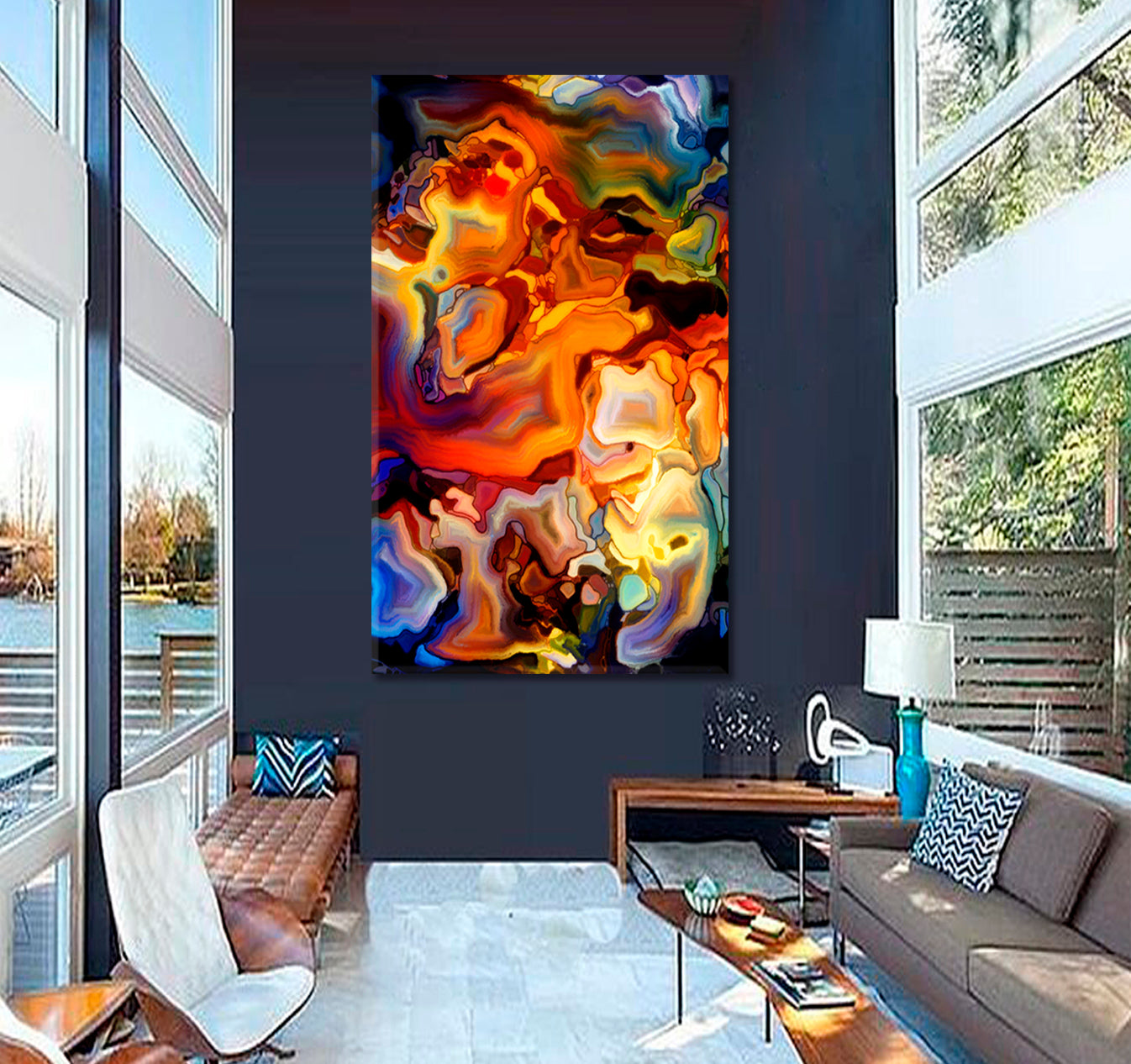 Abstract Stunning Artwork- Vertical 1 panel Contemporary Art Artesty