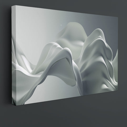 SILK Light Gray Beautiful Luxury Elegant Splash 3d Effect Poster Abstract Art Print Artesty