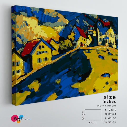 Inspired By Wassily Kandinsky Trendy Abstract Fine Art Artesty 1 panel 24" x 16"