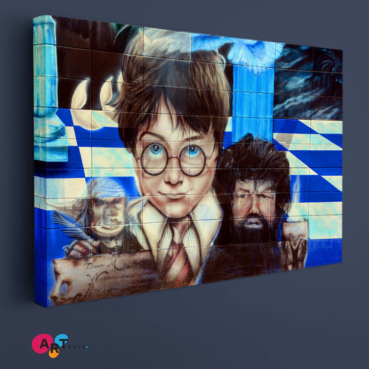Harry Potter Street Art Montreal Canada Vibrant Graffiti Canvas Print Street Art Canvas Print Artesty 1 panel 24" x 16"