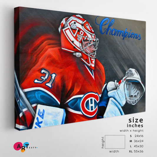 CHAMPIONS Street Art Urban Canada Hockey Fans Poster Canvas Print Street Art Canvas Print Artesty 1 panel 24" x 16"