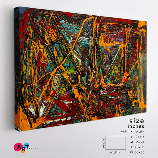 Beautiful Abstract Fire Flame Abstract Art Print Artesty 1 panel 24" x 16"