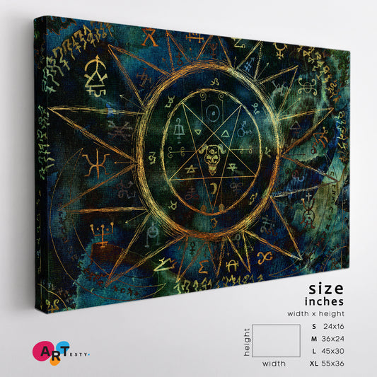 Ouija Magic Mystic Spiritual Pentagram Board Fine Art Artesty