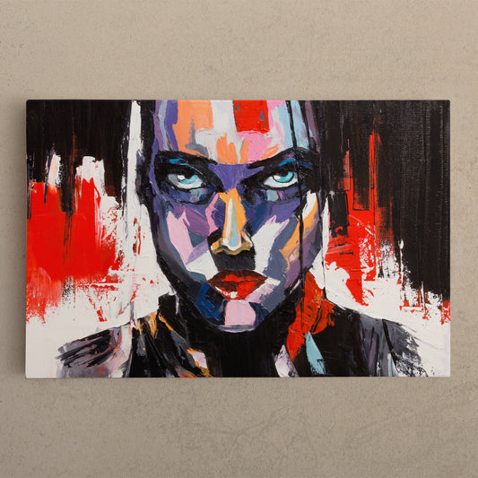 COLORFUL EMOTIONS Beautiful Woman Fantasy Girl Contemporary Art Artesty 1 panel 24" x 16"