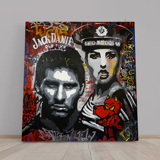 LET' GET IT ON Abstract Art Grunge Street Art Style | Square Contemporary Art Artesty