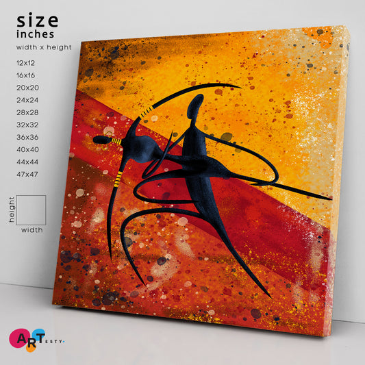 African Motives Abstract Art Print Artesty 1 Panel 12"x12"