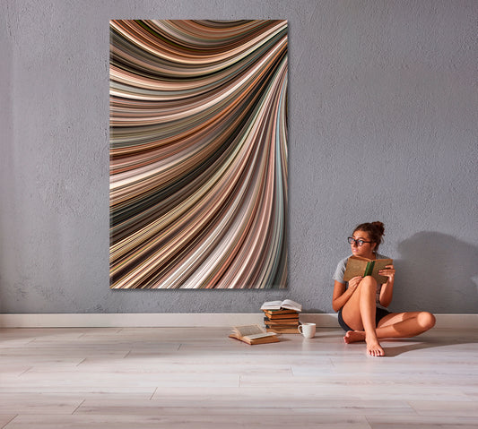 STRIPS Abstract Bright Multicolored- Vertical 1 panel Abstract Art Print Artesty 1 Panel 16"x24"