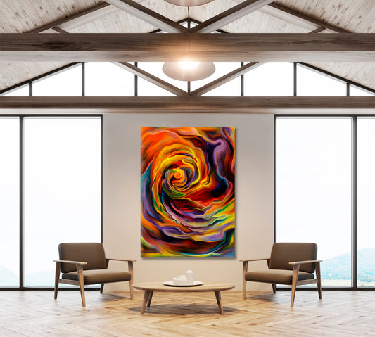 FORMS Magical Abstract Vivid Whirlpool - Vertical 1 panel Contemporary Art Artesty 1 Panel 16"x24"