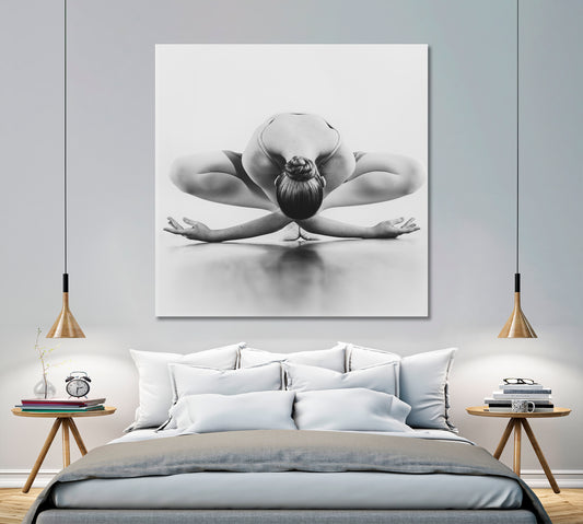 BALLET Beautiful Ballerina Classic Dancer B & W Fine Art - S Black and White Wall Art Print Artesty 1 Panel 12"x12"