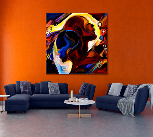 Interplay Square Panel Surreal Fantasy Large Art Print Décor Artesty