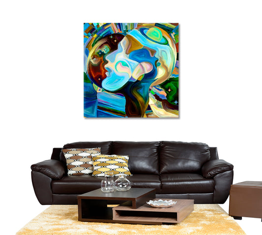 Looking Into Universe Square Panel Contemporary Art Artesty 1 Panel 12"x12"