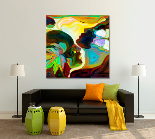 Love and Nature Square Panel Contemporary Art Artesty