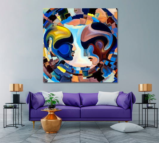 Converging to Infinity Square Panel Contemporary Art Artesty