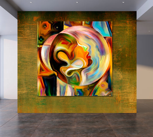 Universe Colorful Patterns square panel Contemporary Art Artesty