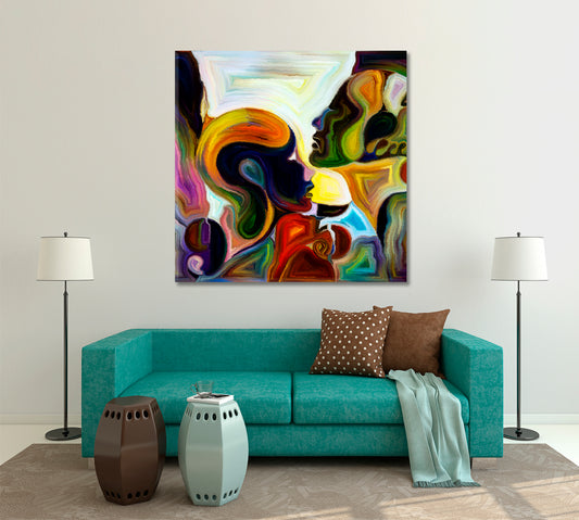 Love and Thoughts Square Panel Consciousness Art Artesty 1 Panel 12"x12"