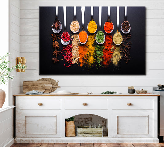 Spices And Condiments Poster Restaurant Modern Wall Art Artesty