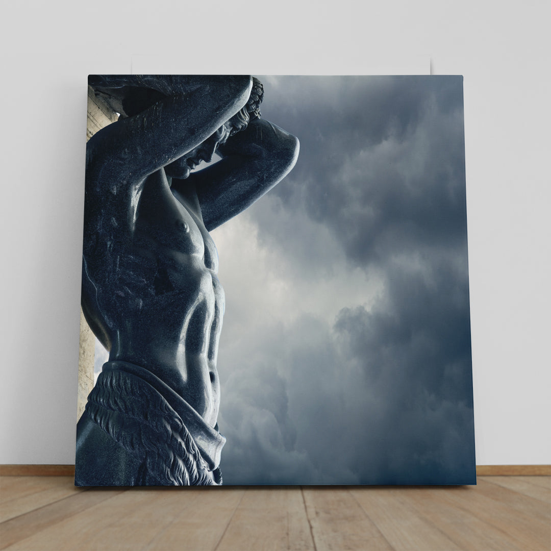 ARCHITECTURE Statues of Atlantes Hermitage Poster Famous Landmarks Artwork Print Artesty