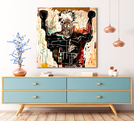 Untitled Boxer Jean Michel Basquiat Style Re-Creation Contemporary Art Artesty
