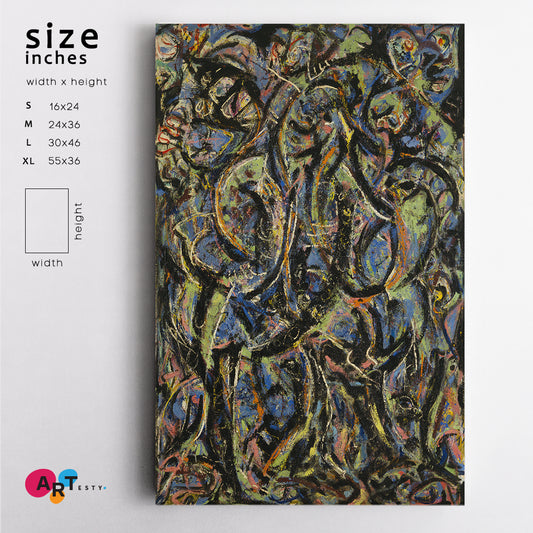 GOTHIC Jackson Pollock Style Abstract Art Print Artesty