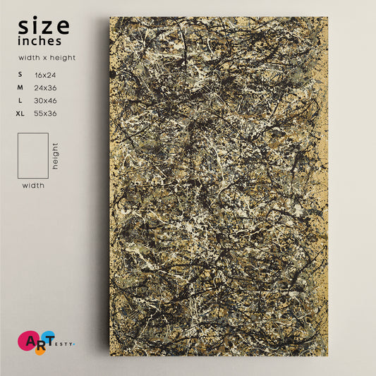 Pollock Style Abstract Drip Art Abstract Art Print Artesty 1 Panel 16"x24"