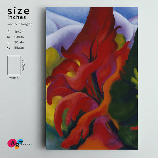 NATURE Abstract Flowers Unique Style Canvas Print | Vertical Fine Art Artesty 1 Panel 16"x24"