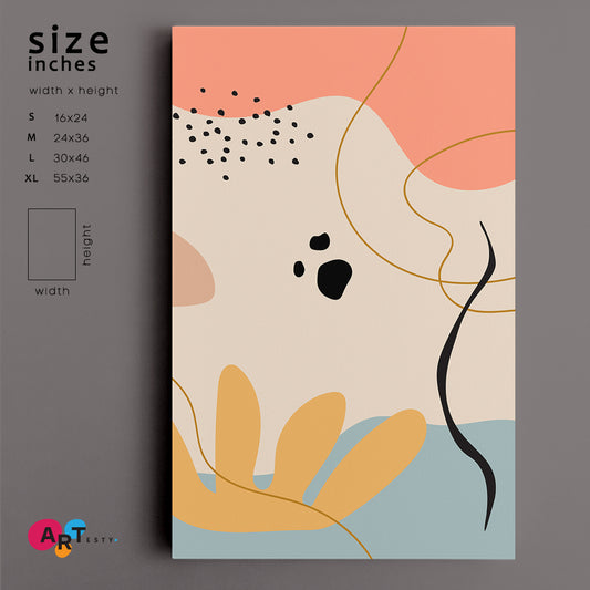 BOHO Modern Abstract Minimalist Earth Tones Aesthetic Style Poster Abstract Art Print Artesty