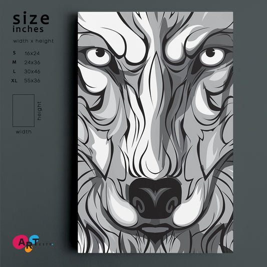 Wolf Wild Animal Symbol of Family Loyalty Mighty Home Protector - V Animals Canvas Print Artesty 1 Panel 16"x24"