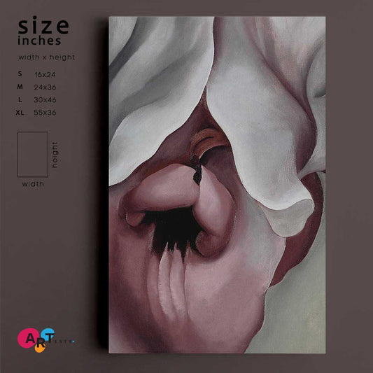 ABSTRACT FLOWERS Contemporary Purple Canvas Print | Vertical Fine Art Artesty 1 Panel 16"x24"