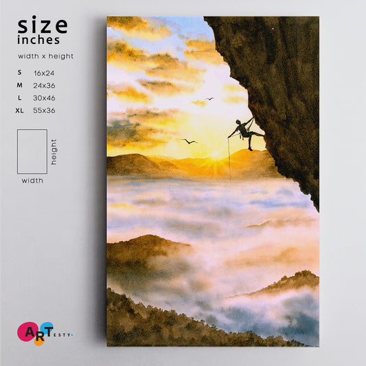 CLIFF Rock Climbing Scenery Landscape Fine Art Print Artesty