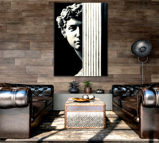 FACES OF ANCIENT Artistic Portrait Giuliano de Medici by Michelangelo Abstract Art Print Artesty 1 Panel 16"x24"