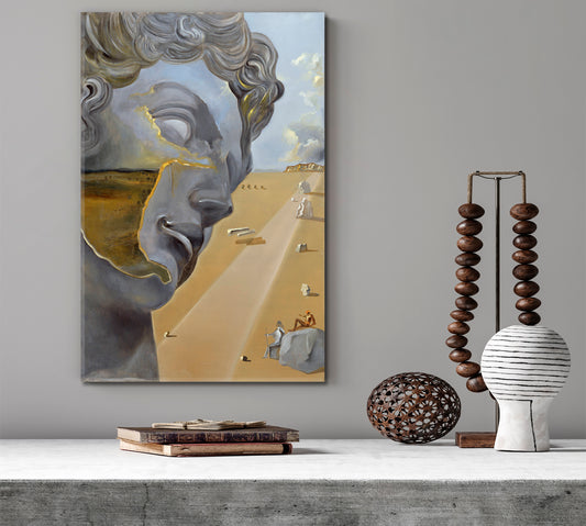 The Head of Giuliano di Medici Surrealistic Salvador Dali Style Poster Surreal Fantasy Large Art Print Décor Artesty