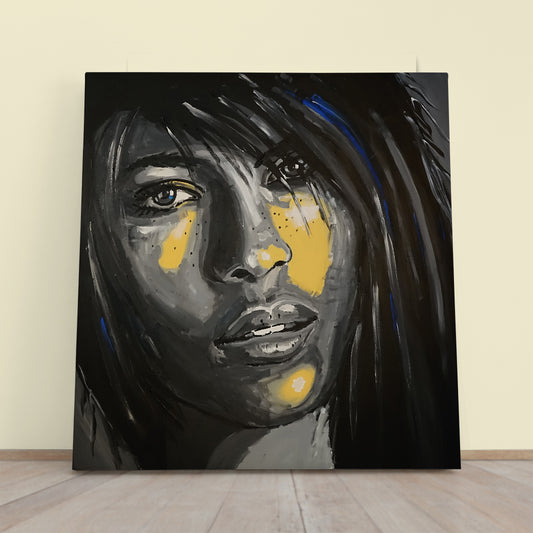 PORTRAIT Contemporary Fine Art Modern Trendy | Square People Portrait Wall Hangings Artesty 1 Panel 12"x12"