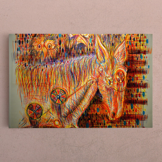 DONKEY Abstract Expressionism Wall Graffiti New Mexico USA Street Art Canvas Print Animals Canvas Print Artesty