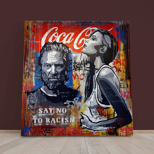 Basquiat Style Grunge Art Movement Neo-Expressionism | Square Contemporary Art Artesty 1 Panel 12"x12"