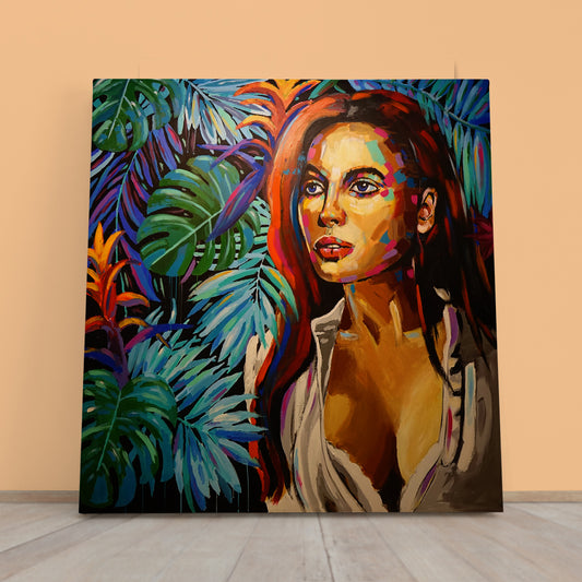 SAVE THE JUNGLE Fine Art Canvas Print - Square Fine Art Artesty 1 Panel 12"x12"
