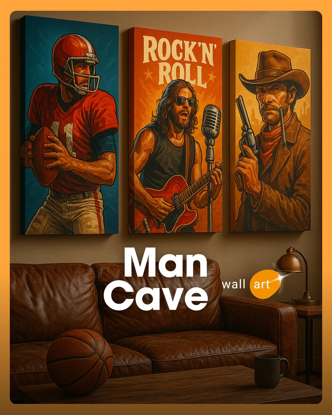 Sticker Wall Man Man Cave Wall Decals
