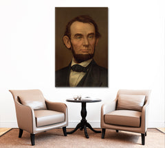 Abraham Lincoln Portrait Celebs Canvas Print Artesty 1 Panel 16"x24" 