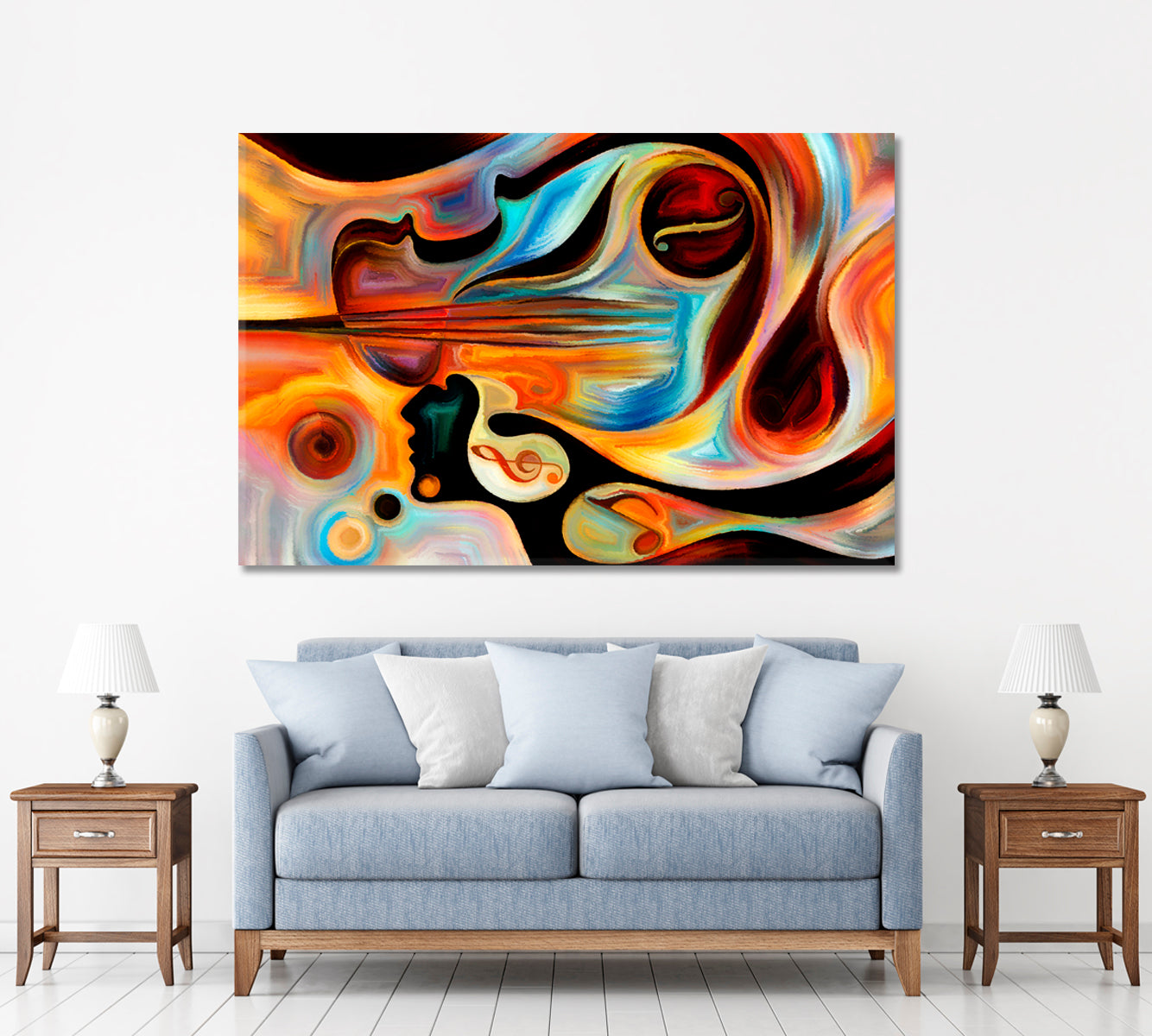 INNER MELODY Modern Colorful Human Musical Shapes Abstraction Music Wall Panels Artesty   