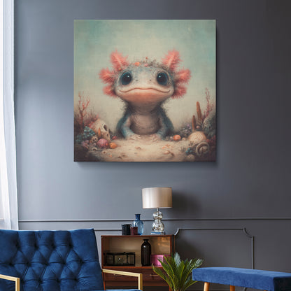 Charming Axolotl Contemporary Art Artesty