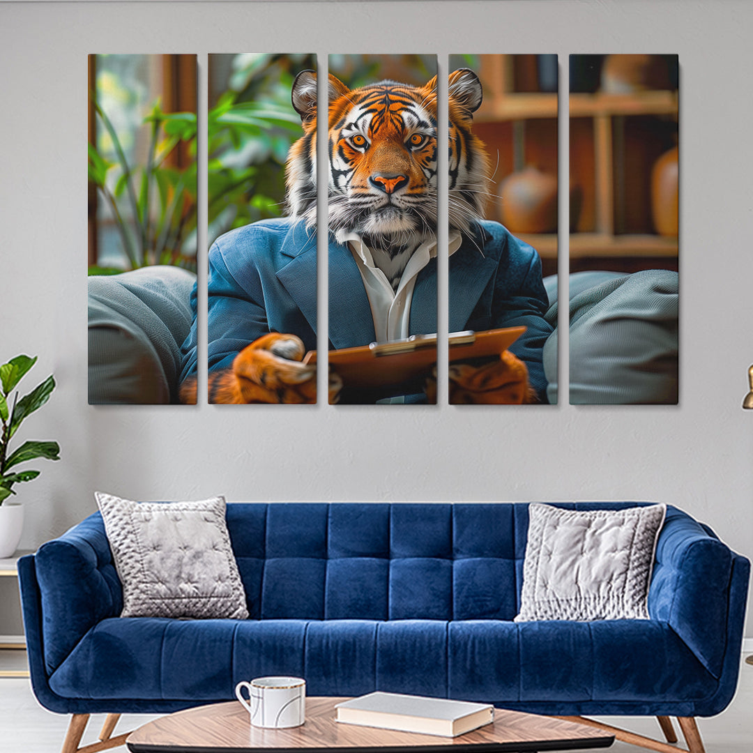 Tiger Therapist Animals Canvas Print Artesty