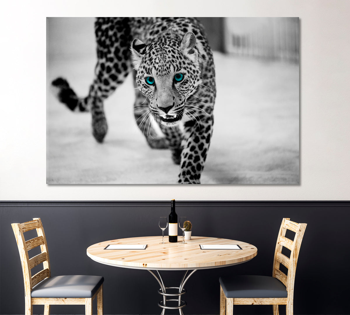 BIG WILD CAT Beautiful Leopard Portrait Animals Canvas Print Artesty 1 panel 24" x 16" 