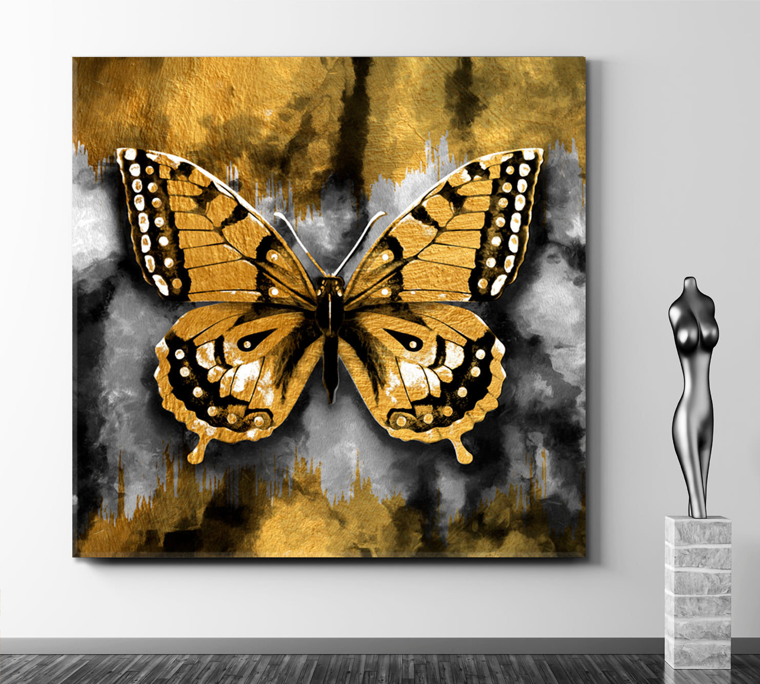 BUTTERFLY Oriental Style Abstract Art Print Artesty   