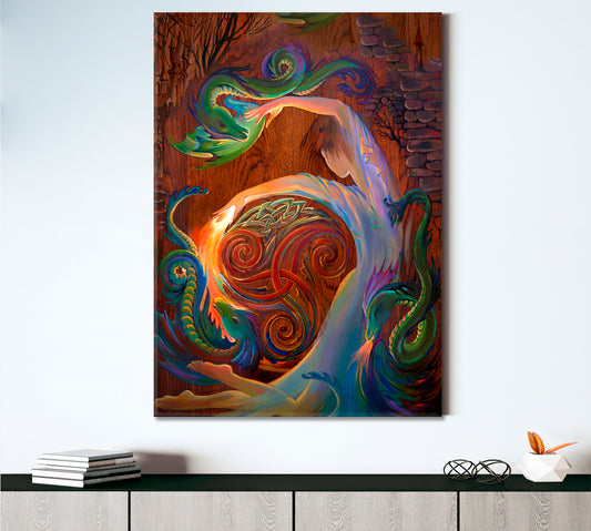 Celtic Dance Abstract Art Print Artesty 1 Panel 16"x24" 