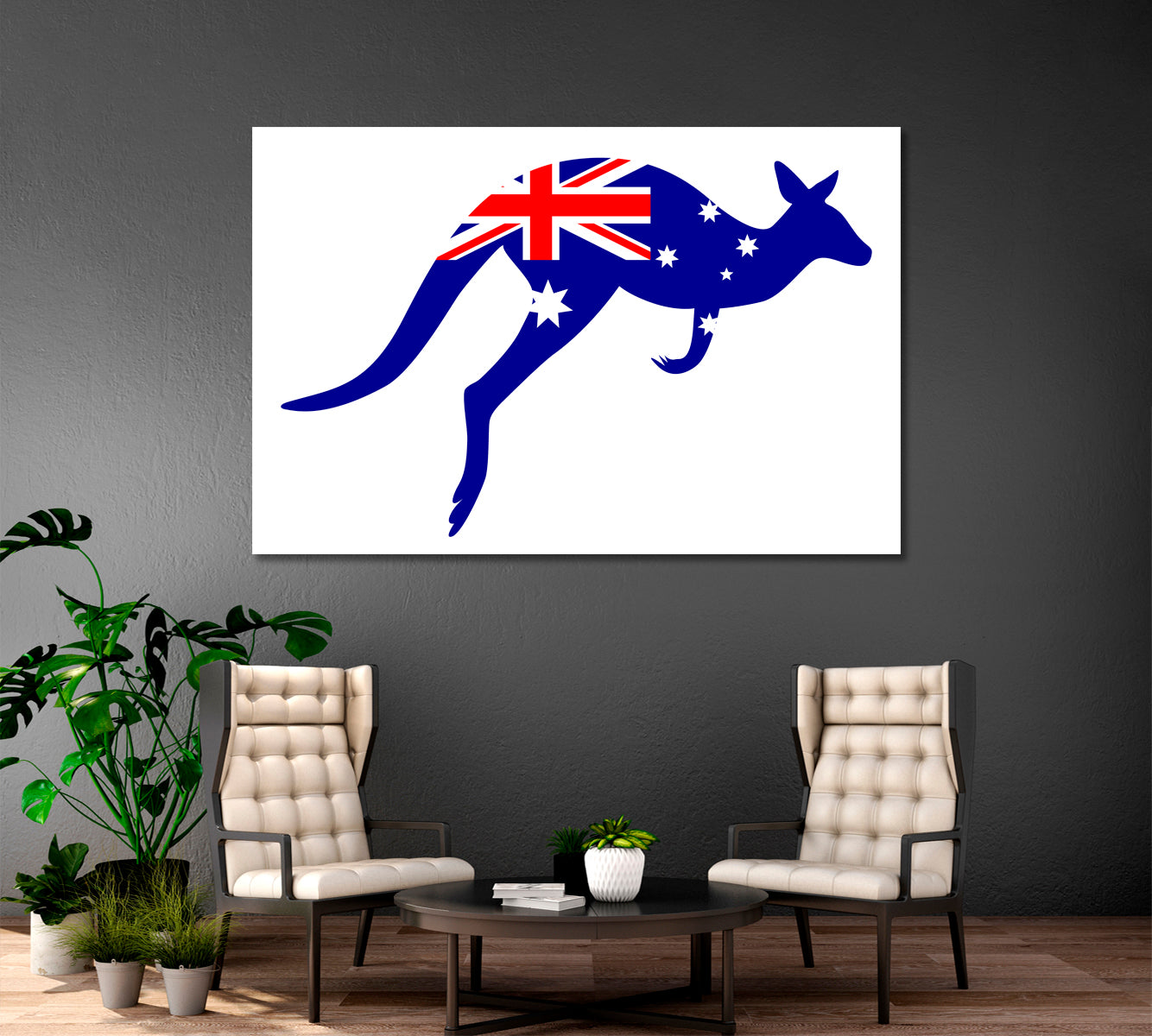 Emblematic Kangaroo Flag of Australia Posters, Flags Giclee Print Artesty 1 panel 24" x 16" 