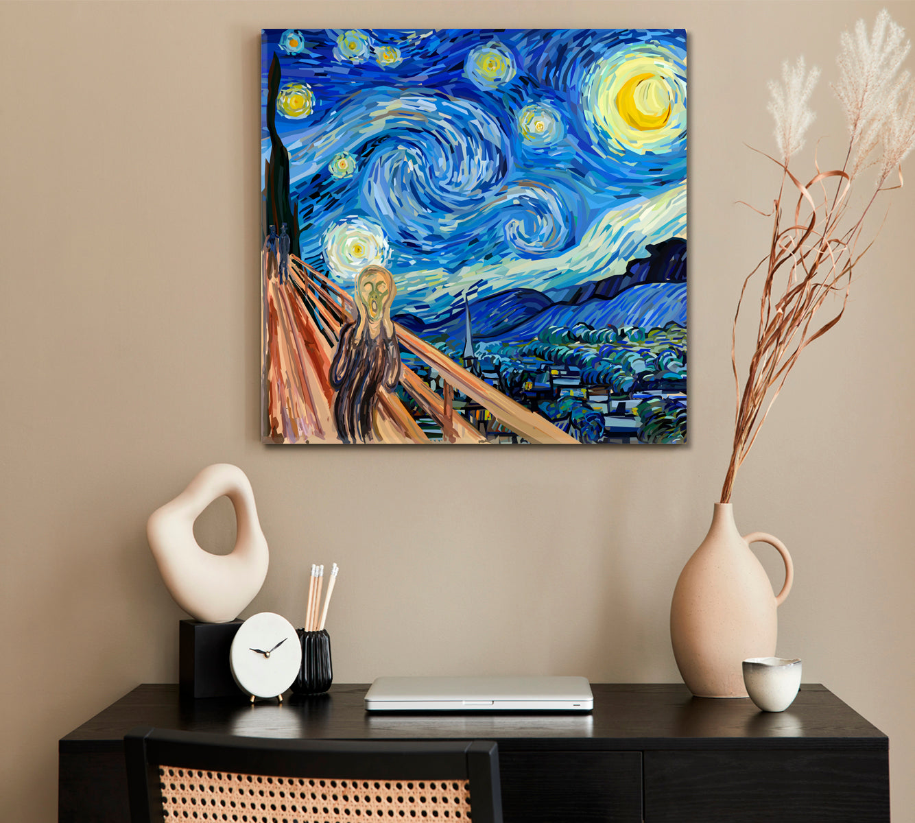 Starry Scream Surreal Fantasy Large Art Print Décor Artesty   