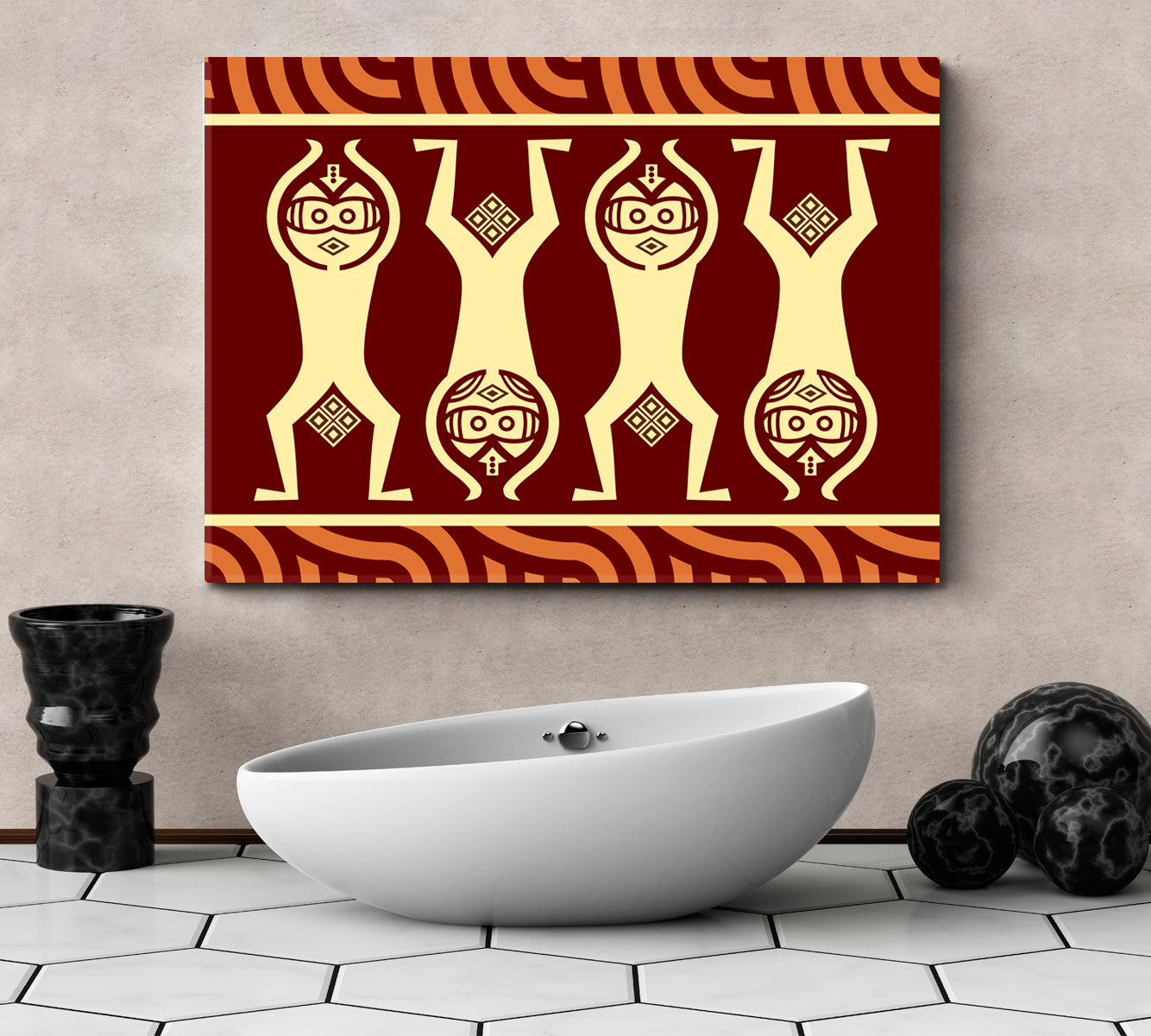 Abstract Indonesian Ethnic Pattern Abstract Art Print Artesty   