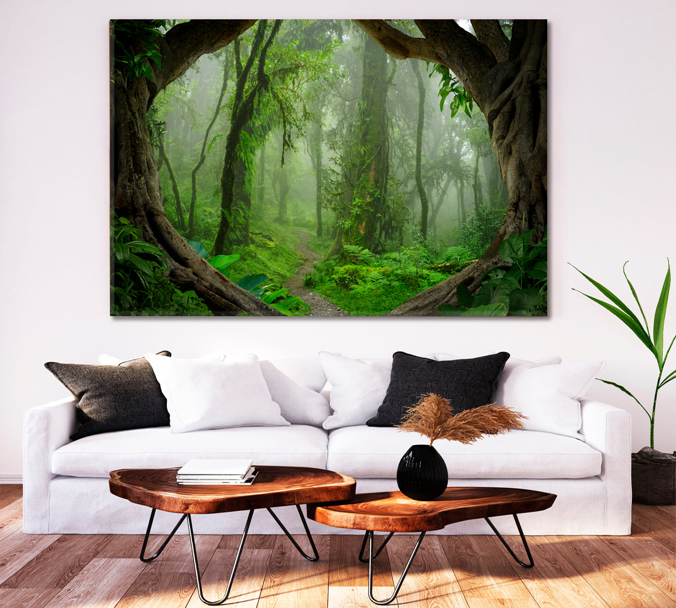 Jungle Trees Rainforest Tropical, Exotic Art Print Artesty 1 panel 24" x 16" 